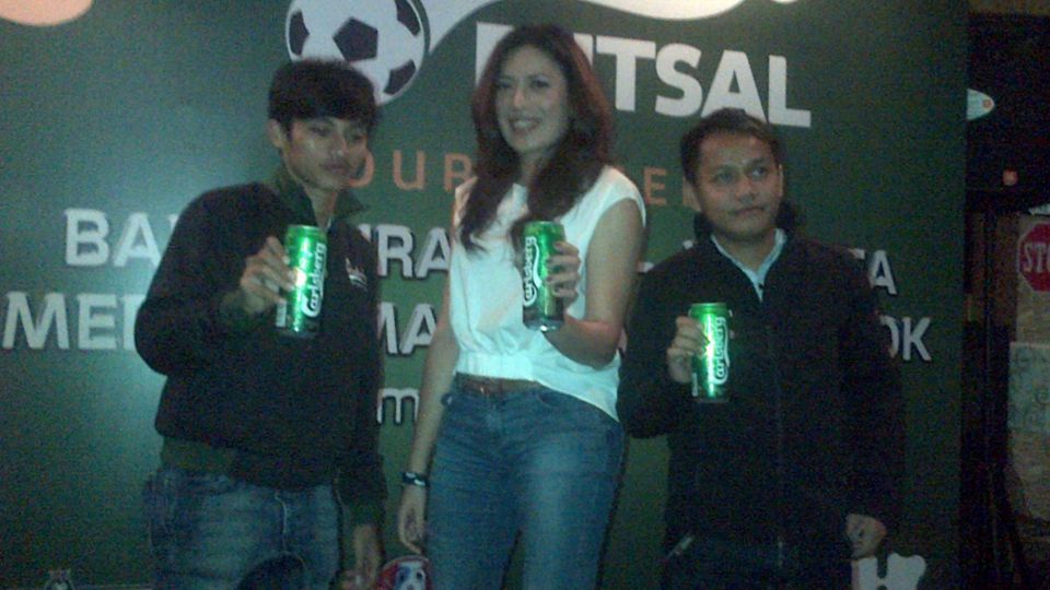 Peluncuran Carlsberg Futsal Turnament 2014, Rabu (05/11/14), membidik talenta-talenta muda berkemampuan Boaz Salossa untuk masuk timnas futsal Indonesia.  Copyright: &copy; Zainal Hasan/Indosport